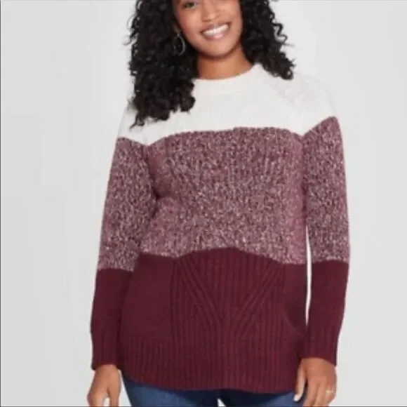 ✨4xHP✨Maternity Stripe Colorblock Pullover Isabel✨ - Picture 1 of 5